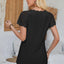 Eyelet V-Neck Lace Short Sleeve T-Shirt