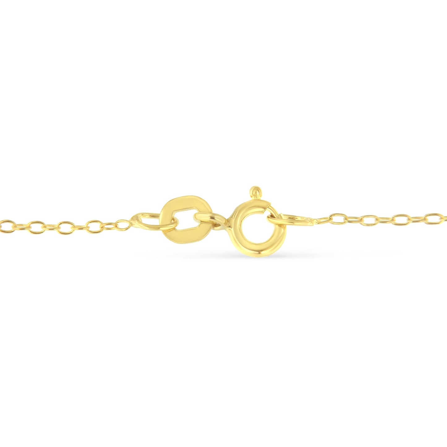 Collier en argent sterling plaqué or avec diamants