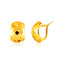 Boucles d'oreilles en or jaune 14 carats à texture géométrique