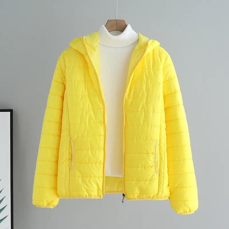Chaqueta acolchada de algodón versátil para mujer
