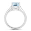 Anillo de Plata Esterlina con Topacio Azul y Topacio Blanco de 2.64 Quilates
