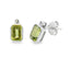 .81ct Boucles d'oreilles en diamant péridot en or blanc 10KT