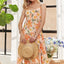 Robe Midi à Bretelles Ajustables à Imprimé Floral pour Femmes
