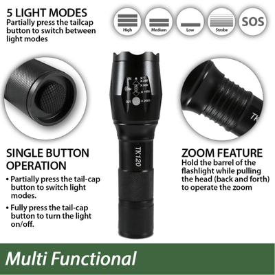 EcoGear FX TK120 LED Tactical Flashlight