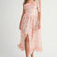 Robe Midi Imprimée Florale Élégante avec Bretelles
