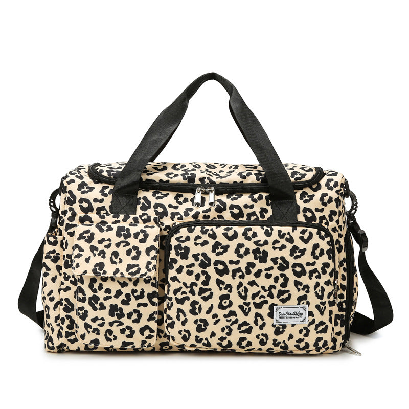 Leopard Print Large Capacity Travel Shoulder Bag