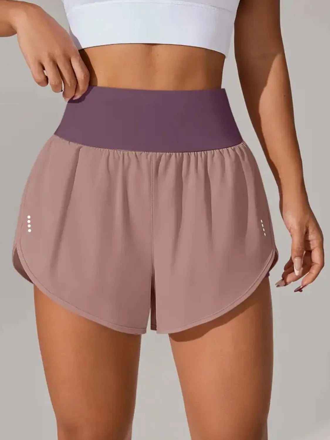 Shorts Actifs Taille Haute avec Poches