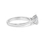 Anillo de Compromiso Solitario con Diamante Creado en Laboratorio en Oro Blanco de 14K con Garra de