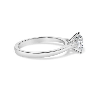 14K White Gold Lab Grown Diamond Eagle Claw Solitaire Engagement Ring