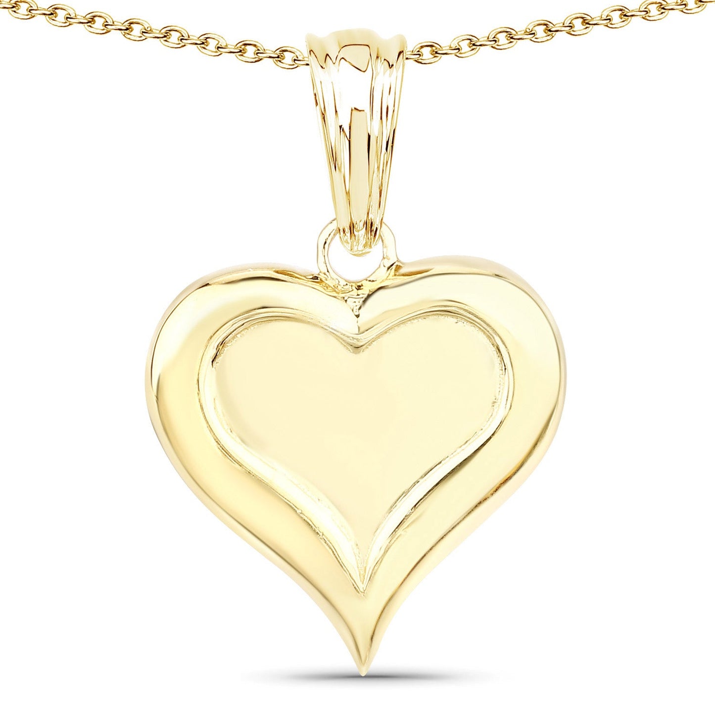 Pendentif en cœur en argent sterling 925 de 7,05 g élégant
