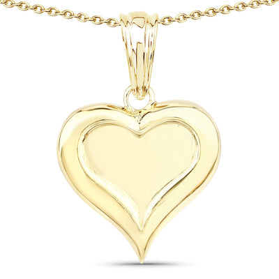Pendentif en cœur en argent sterling 925 de 7,05 g élégant