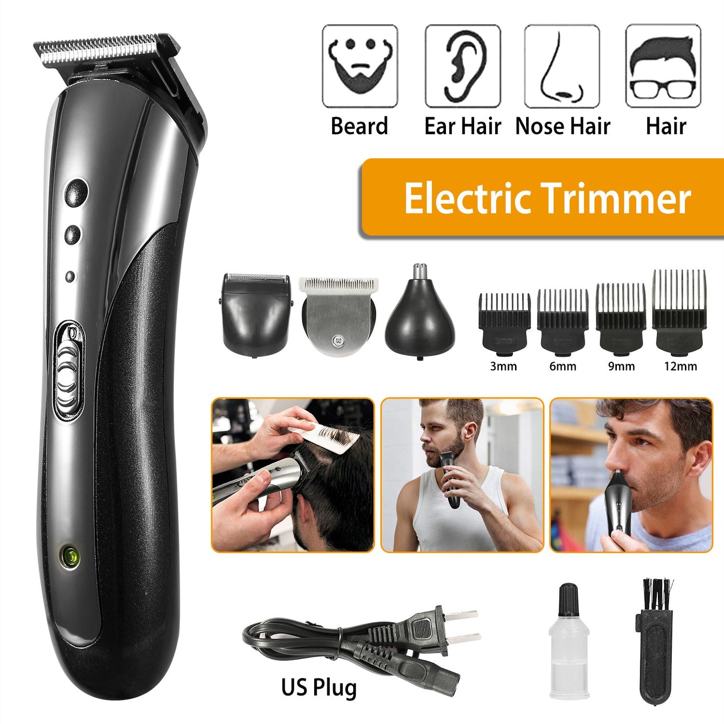 SHINON Electric Hair Clipper & Trimmer Set for Men