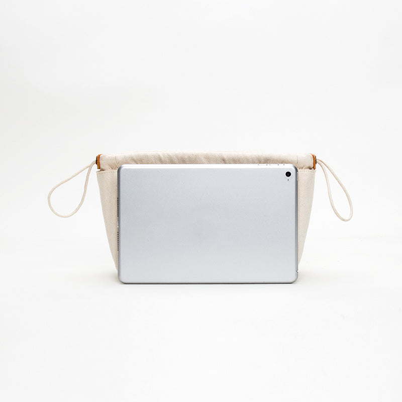 Cotton Canvas Travel Organizer Bag for Makeup
