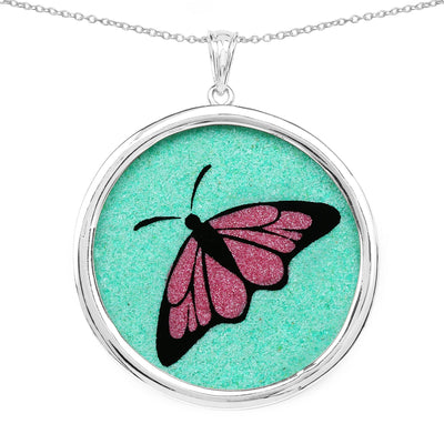 29.50 Carat Genuine Emerald Sterling Silver Pendant