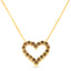 Collar con Colgante de Corazón Baño de Oro de 14K con Diamantes Champagne