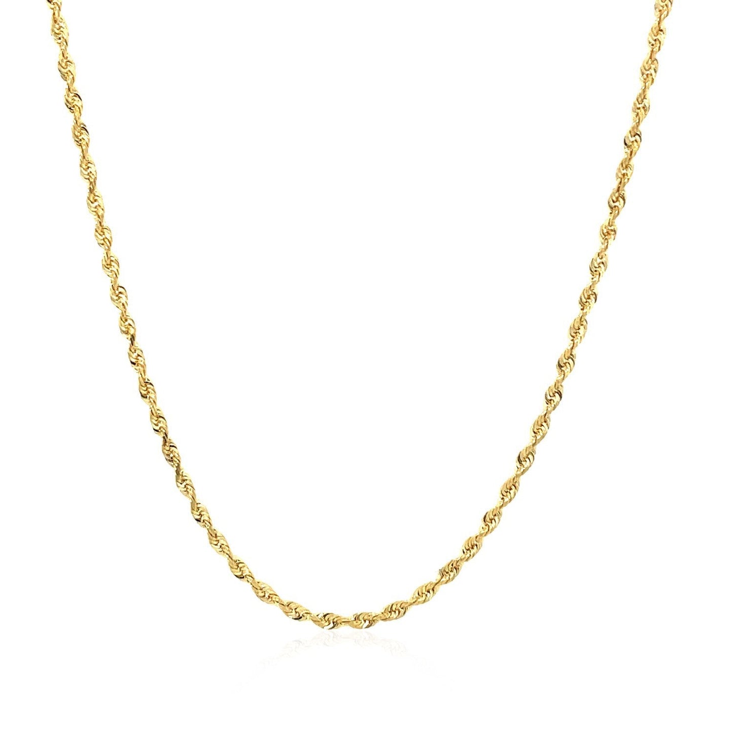 Chaîne en or jaune 14 carats avec coupe diamant - 1,60 mm