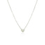 14k White Gold Polished Mini Heart Necklace