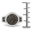 0.44 Carat Genuine Champagne and White Diamond Sterling Silver Ring