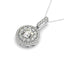 14k White Gold Diamond Halo Pendant (1 1/4 cttw)