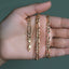 10K Yellow Gold Solid Figaro Chain - 5.30 mm