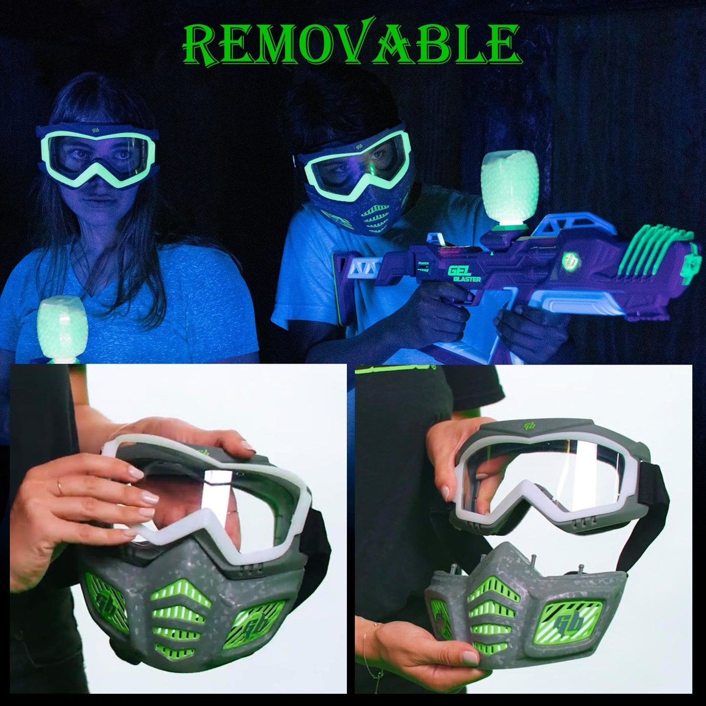Gel Blaster Elite Face Mask with Detachable Goggles