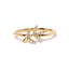10K Yellow Gold Diamond Leaf and Branch Ring - Size 7