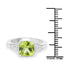 2.27 Carat Genuine Peridot and White Zircon Sterling Silver Ring