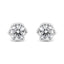 Pendientes de diamantes en forma de corona de oro blanco de 14 quilates - 1/2 Cttw