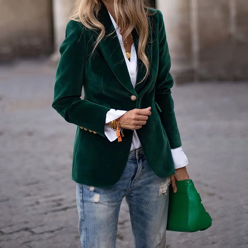Blazer en Velours Élégant pour un Look Raffiné