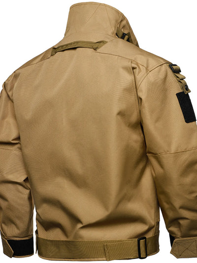 Men's Plus Size Multi Buckle Water-Resistant Jacket