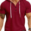 Men's Plus Size Drawstring Short Sleeve Hoodie