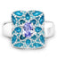 0.44 Carat Genuine Tanzanite Sterling Silver Engagement Ring