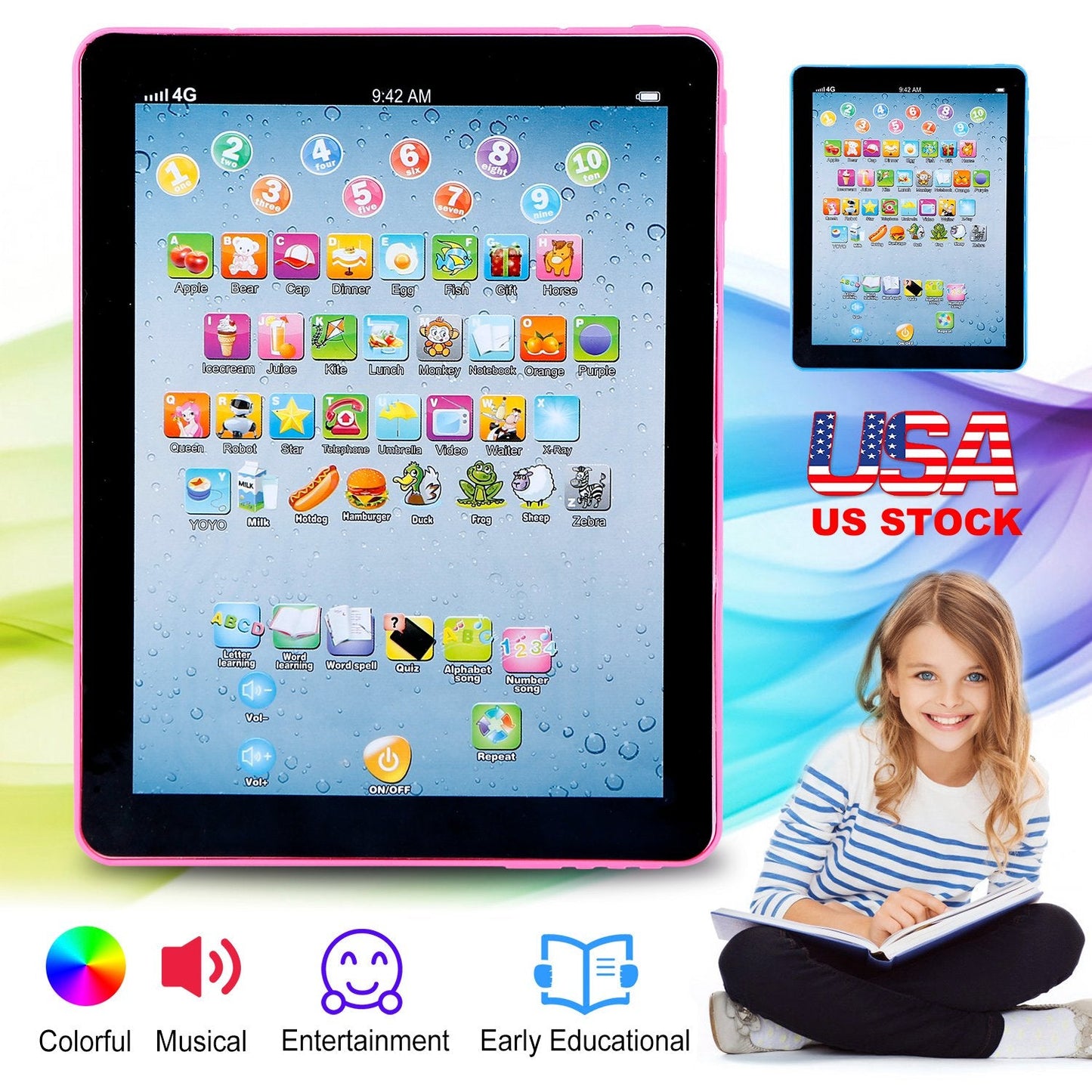 Gbruno Baby Learning Tablet - Educational Touch Learning Toy