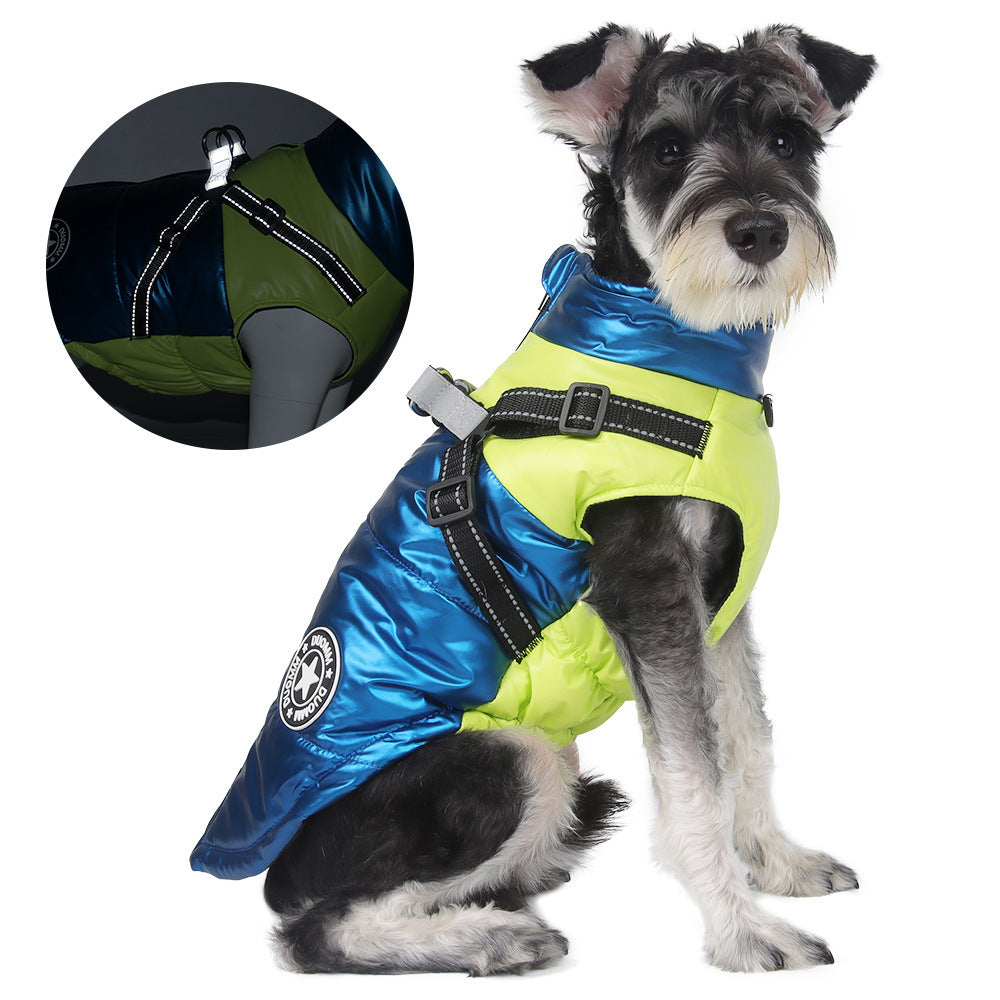 Reflective Windproof Cotton Coat for Big Dogs