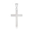 14k White Gold Flat Design Cross Pendant