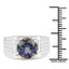 Bague de fiançailles en argent sterling avec topaze mystique de 4,75 carats