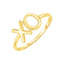 Bague de fiançailles XO en or jaune 14 carats