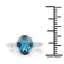 2.64 Carat London Blue Topaz & White Topaz Sterling Silver Ring