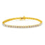 Bracelet en lien en diamant plaqué or jaune 14K - 7,25"