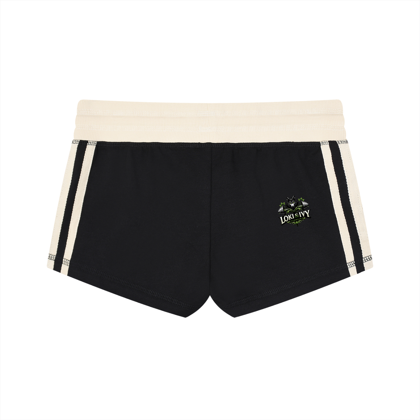 Pantalones Cortos de Entrenamiento con Rayas Contrastantes para Mujer Loki & Ivy