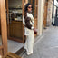 Chaqueta de Piel y Tejido de Punto Chic y Moderna