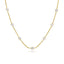 14k Yellow Gold CZ By the Yard Long Links Necklace