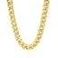 Chaîne Miami Cuban semi-solide en or jaune 14k de 10,5 mm