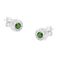 Boucles d'oreilles en argent sterling .925 avec diamants verts Miracle-Set