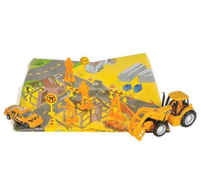 Oasis Supply Construction Play Set Cake Topper Kit - 14 pcs