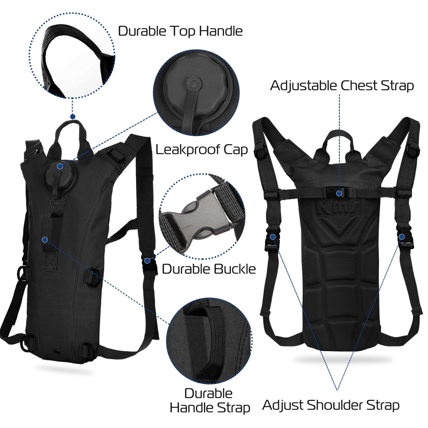iMounTEK Tactical Hydration Pack with 3L Water Bladder