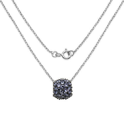 Pendentif en tanzanite véritable de 3,08 carats en argent sterling .925