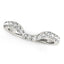 Bague de mariage courbée en or blanc 14k avec diamants