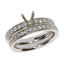 Monture semi-montée en diamant pour bague de fiançailles en or blanc 14KT