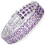 Bracelet en argent sterling .925 avec améthystes véritables de 32,30 carats